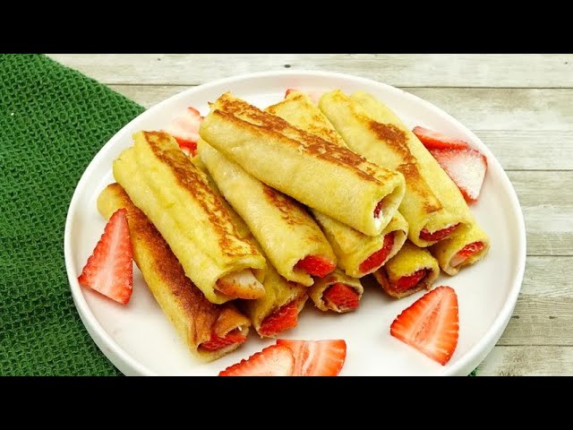 French toast strawberry roll ups