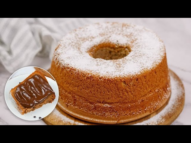 Coffee chiffon cake: fluffy, tall and simple to make