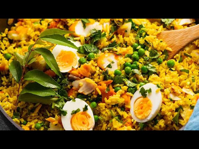 Kedgeree - English fish with curried rice