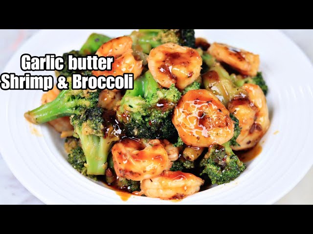 Shrimp and Broccoli in Garlic Butter Sauce