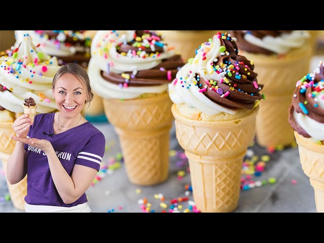 A Cupcake in an Ice Cream Cone