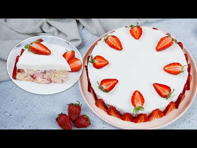 Strawberry No-bake Cake