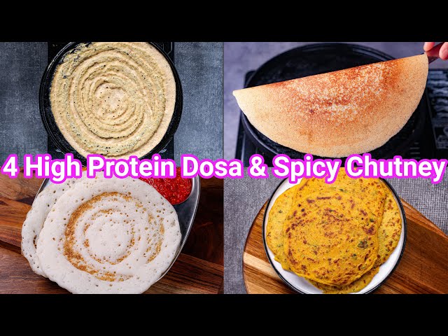 Protein Rich Dosa & Spicy Chutney
