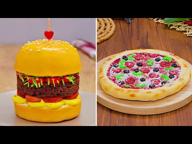 Awesome Pizza & Burger Hyperrealistic Cake