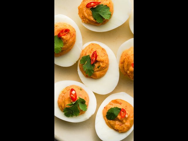 Red Curry Deviled Eggs