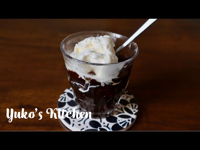 Coffee Jelly with Ice Cream