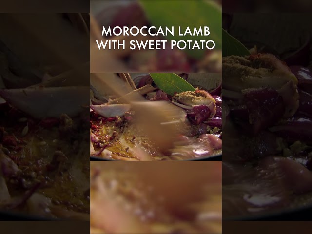 Moroccan Lamb With Sweet Potatoes & Raisins