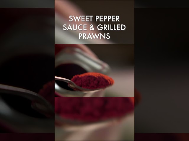 Sweet Pepper Sauce & Grilled Prawns