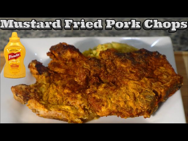 Delicious Mustard Fried Pork Chops