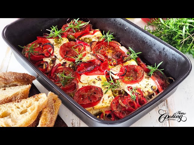 Greek Baked Feta with Tomatoes