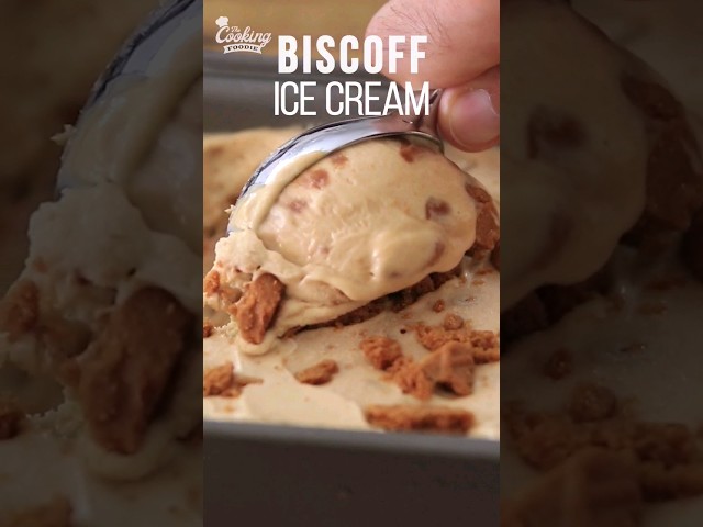 4-Ingredient Lotus Biscoff Ice Cream