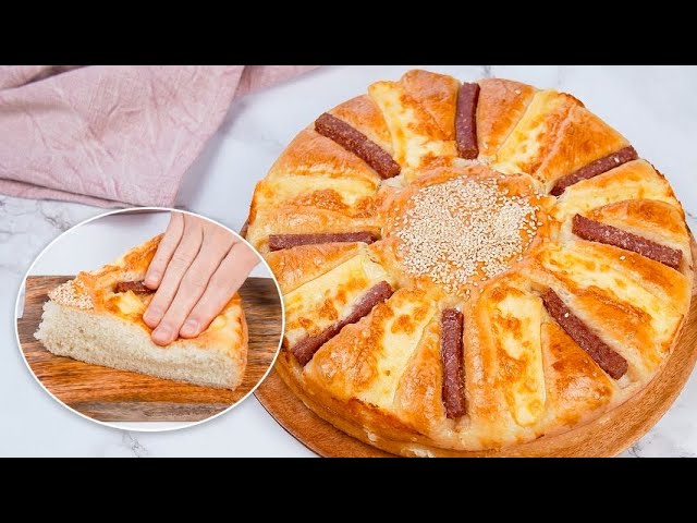 Milk Focaccia With Ham and Cheese
