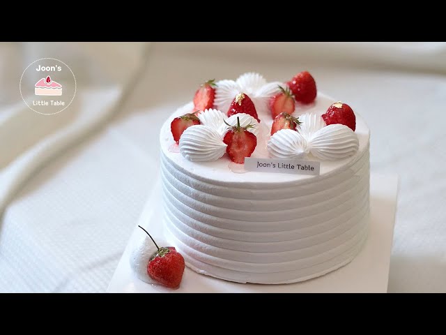 Homemade Simple Strawberry Whipped Cream Cake
