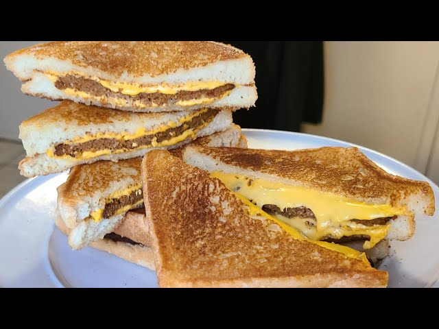 Hot Sausage stuffed Grilled Cheese Sandwiches