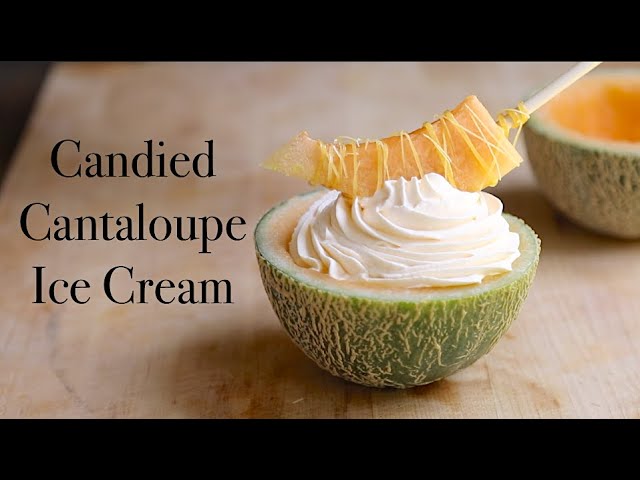 Candied Cantaloupe Ice Cream