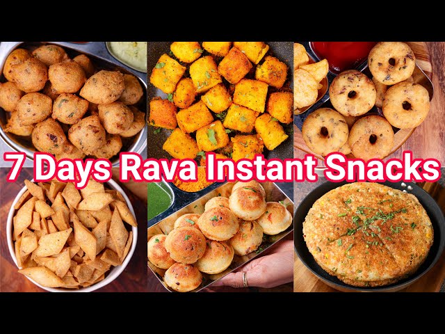7 Days Healthy Instant Rava Snacks