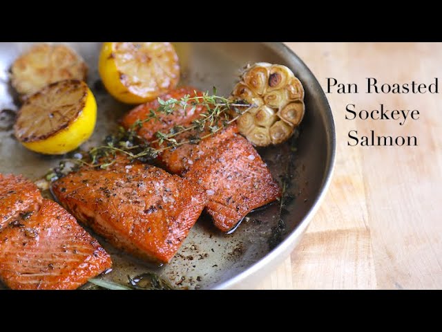 Pan Roasted Salmon with Garlic, Herbs, & Lemon