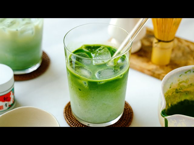 Iced Matcha Latte in 2 minutes 