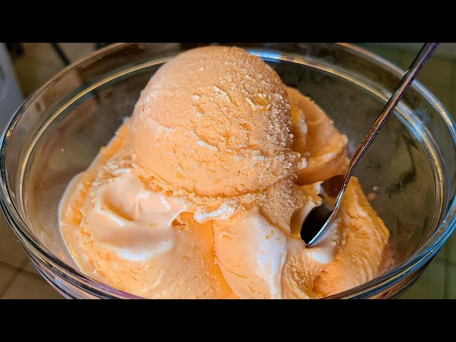 Homemade Orange Ice Cream