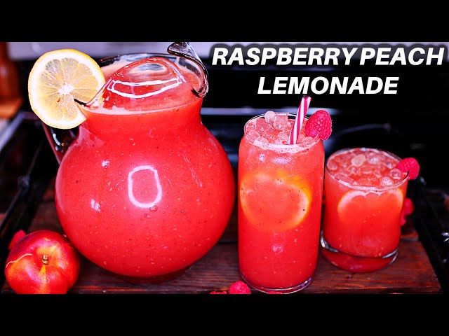 Fresh Raspberry Peach Lemonade