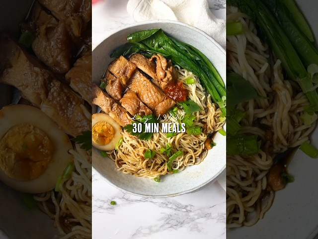 Soy sauce chicken noodles