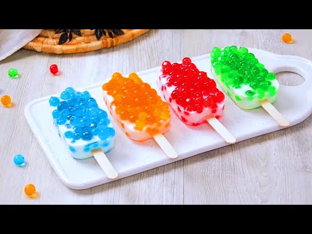 Gummy Rainbow Fruit Popsicles
