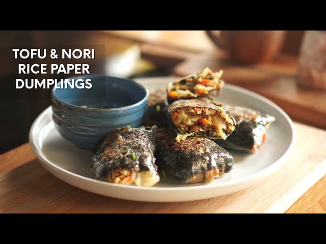 Tofu and Nori Seaweed Rice Paper Dumplings