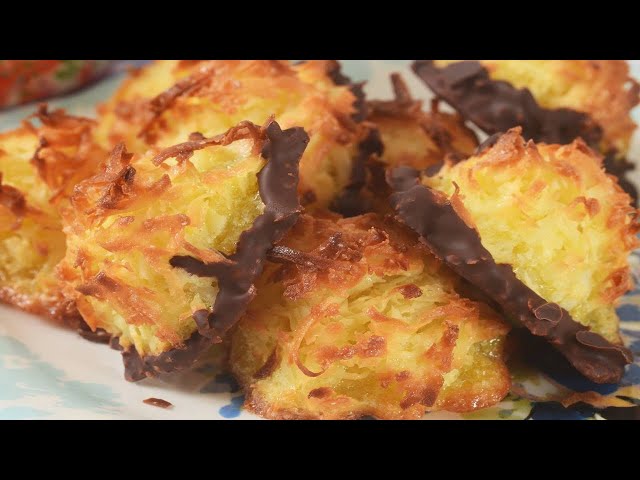 Chocolate Dipped Coconut Macaroons