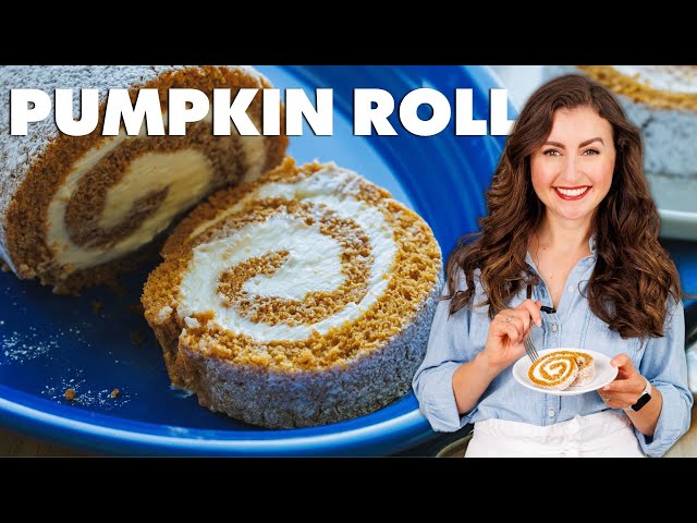Easy Pumpkin Cake Roll with Creamy Filling