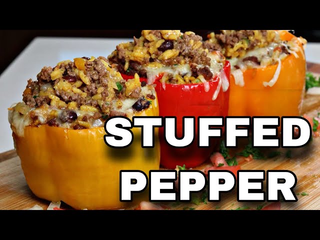 The Perfect Dirty Rice Stuffed Bell Peppers
