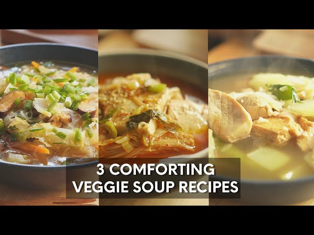 3 Comforting Veggie Soup