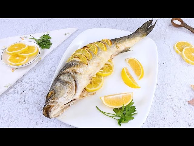 Baked Sea bass with Lemon