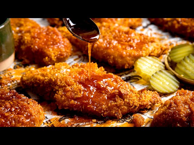 Crispy Chicken with Hot Honey Sauce