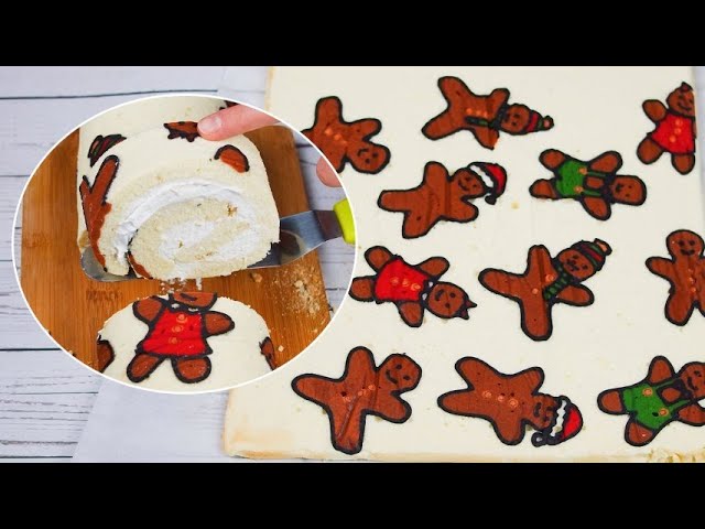 Swiss Roll with Gingerbread Design: A Simple Recipe Loved by All