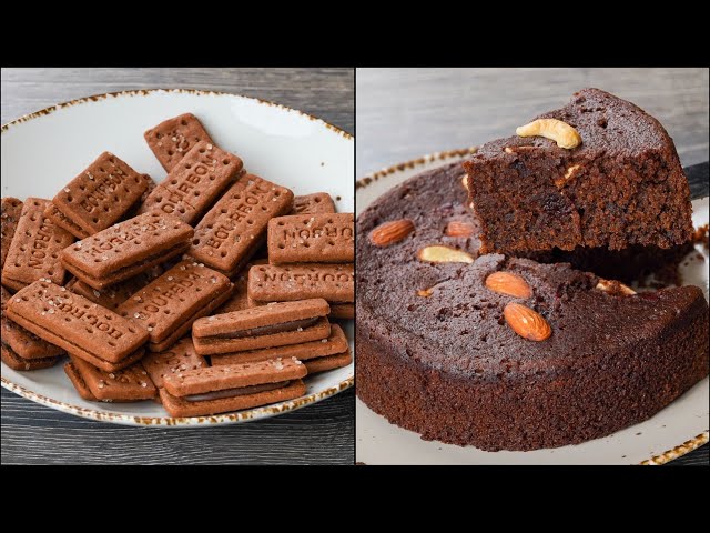 Chocolate Cake With Just 1 Packet Biscuit