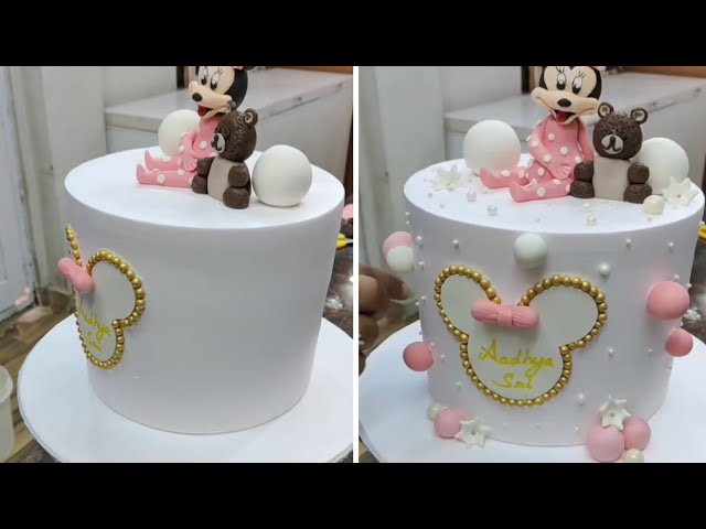 Mickey Mouse Baby Face Fondant Cake