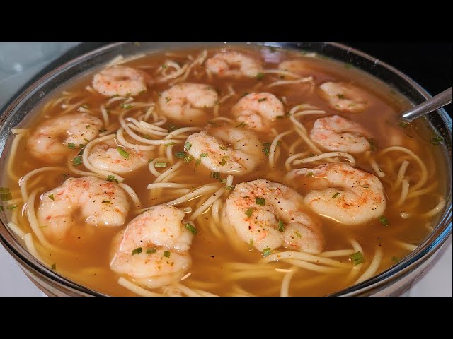 New Orleans Style Shrimp Noodle Soup