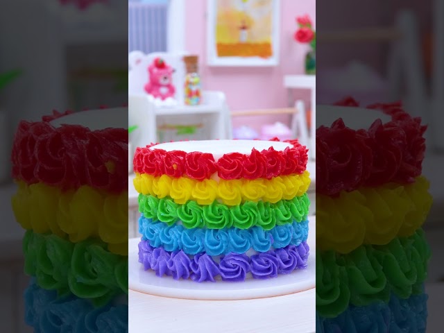 Rainbow Chocolate and Buttercream Cake