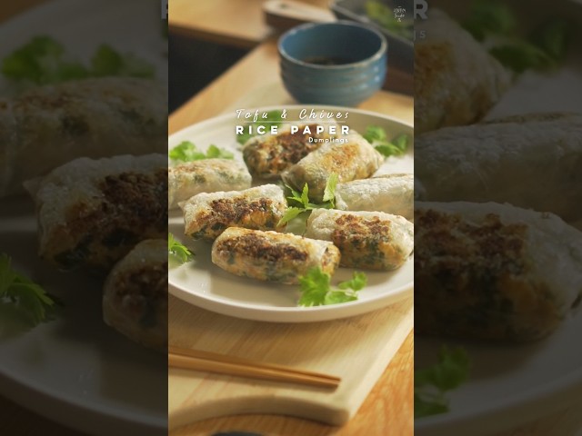 Tofu and Chives Rice Paper Dumpling