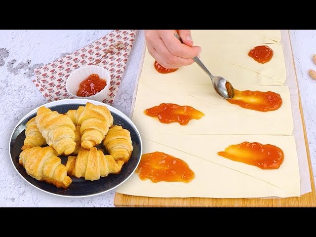 Pastry Croissants with Jam
