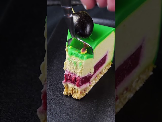 Beautiful Pistachio and Cherry Cake