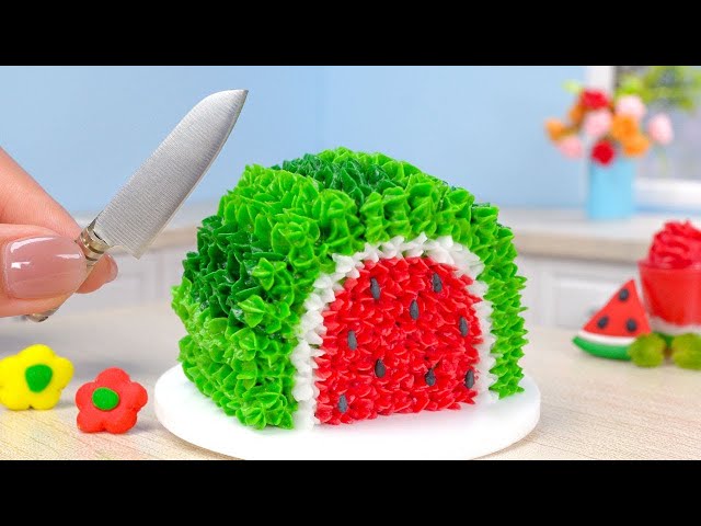 Delicious Miniature Watermelon Cake Decorating
