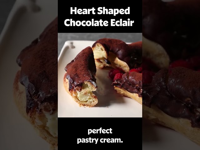 Heart-Shaped Chocolate Eclair