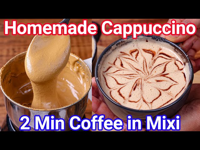 Homemade Cappuccino with Mixer Blender
