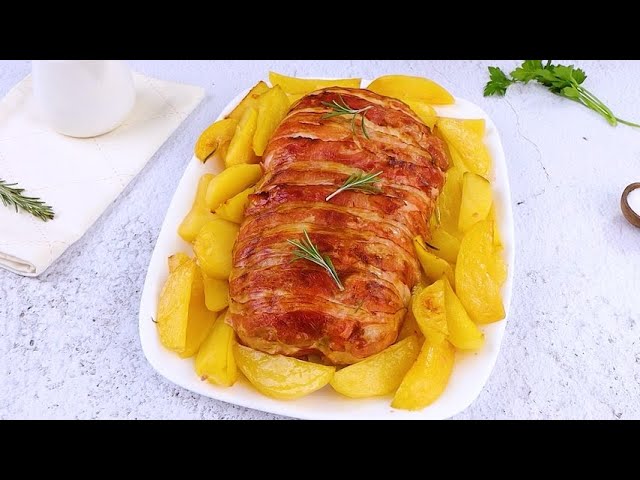 Delicious Roasted Turkey Roulade with Potatoes