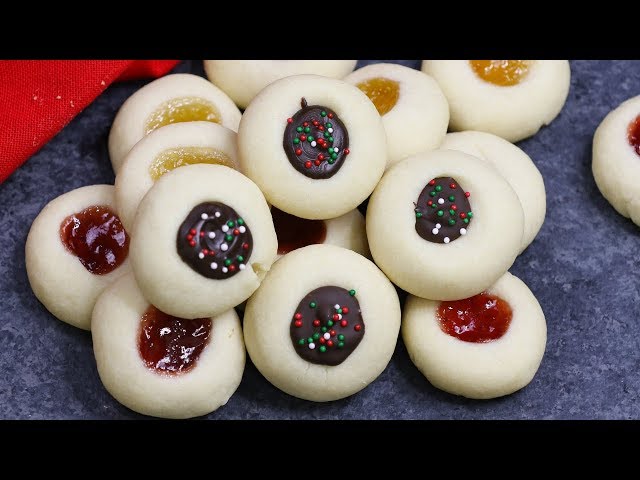 Holiday Thumbprint Cookies 4 Ways