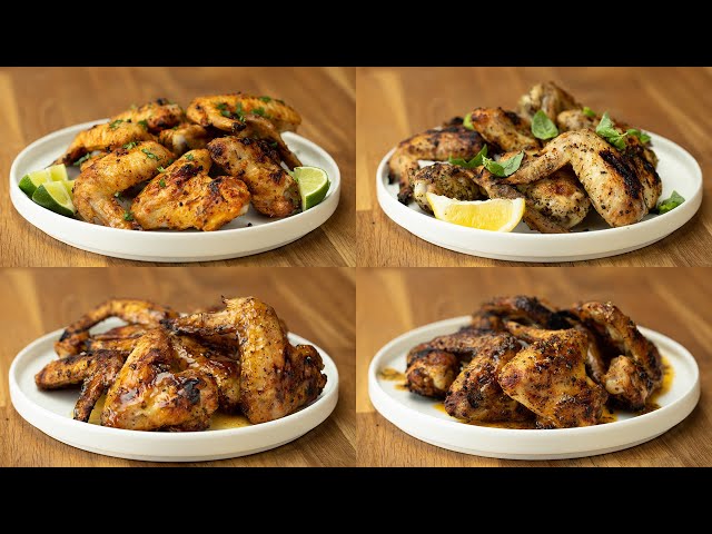 Grilled Wings 4 Ways Using Tasty Spices