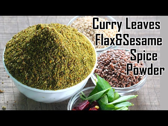 Curry Leaves,Flax Sesame Seeds Spice Powder