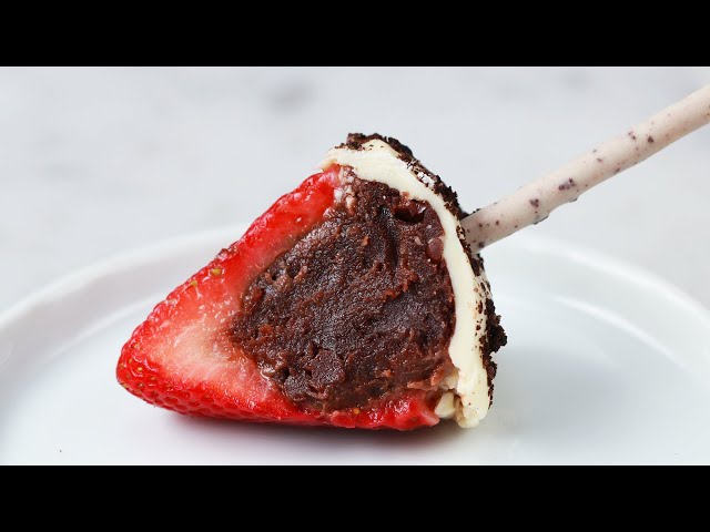 How To Stuff Strawberries With Brownie Truffles