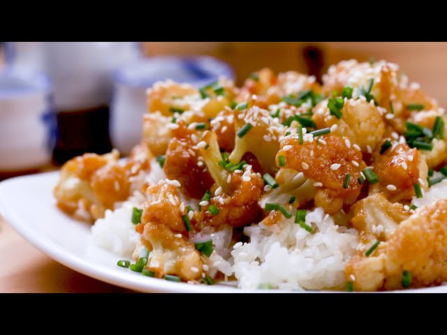 Kung Pao Cauliflower Bites